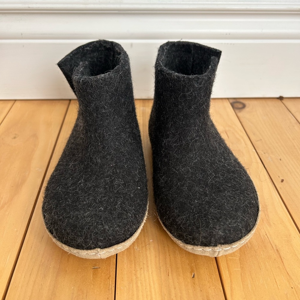 Glerups kids bootie in charcoal size 32